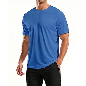 IRUD Men's UPF 50+ SPF Rash Guard Quick-Dry Swim T-Shirt (Blue) $4.99 + Free Shipping w/ Prime or on $35+