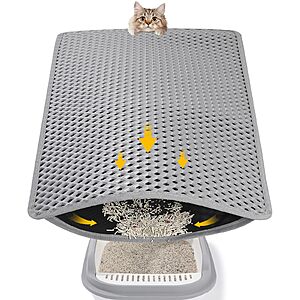 24"x15" ondware Double Layer Waterproof Cat Litter Mat for Litter Box $5.45 