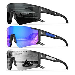 Prime Members: 3-Pack QALLY Polarized Sports UV400 Protection Sunglasses $10 + Free S/H
