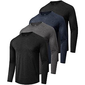 Prime Members: 4-Pk BOOJO Sun Protection Long Sleeve T-Shirts (Large Only) $15 + Free S&H