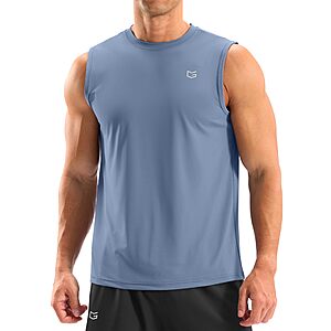 G Gradual Men's UPF 50+ Sleeveless Workout Tank Tops (Various) $9