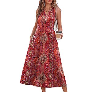 OFEEFAN Women's Sleeveless Midi Maxi Dress (Various)