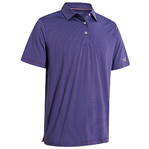 Prime: MAELREG Men's Dry Fit Short Sleeve Sport Stripe Golf Polo Shirts (Plum or Lilac) $9.50 + Free S&H