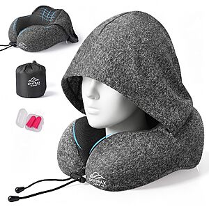 SkytraxComf Travel Neck Pillow W/ Hood