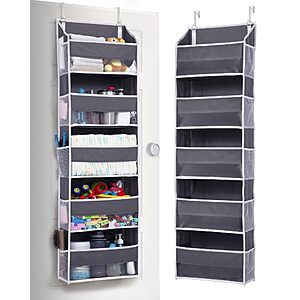 ULG Over Door Organizer W/ 5 Large & 10 Mesh Side Pockets