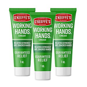 3-Pk 1-Oz O'Keeffe's Working Hands Hand Cream $6.75 