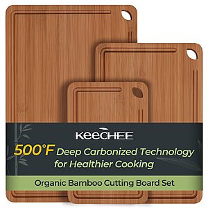 Keechee 3-Piece Bamboo Cutting Board Set