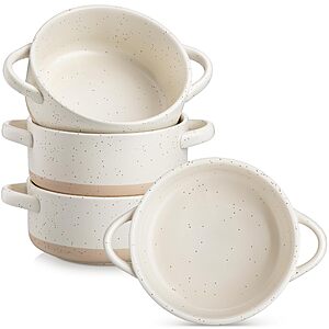 4-Pack 30-Oz vancasso Sabine French Onion Soup Bowls w/ Handles (Cream Beige) $19.99 + Free Shipping w/ Prime or on $35+