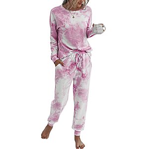 2-Piece PRETTYGARDEN Women's Long Sleeve Pajama Set $9.99 + Free Shipping w/ Prime or on $35+