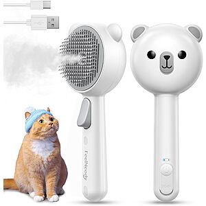 Prime Members: Feelneedy Rechargeable Steam Pet Grooming Brush (2 colors) $9.95 + Free S&H
