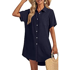 GKBK Women's Button Down Bathing Suit Cover Up Beachwear (Various)