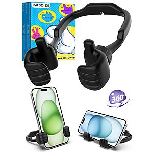 CALDEVER Thumbs Up Lazy Phone Holder Stocking Stuffer (Black) + Free Shipping w/ Prime or on +