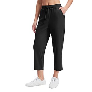 Alaroo Women's 7/8 Stretch Ankle High Waisted Travel Pants (Various) $6 