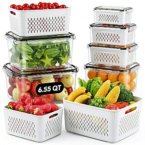 6-Pack JSCARES Fruit Storage Containers for Fridge w/ Removable Colander  $20.99 + Free Shipping w/ Prime or on $35+