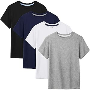 4-pk HoeVou Boy's 100% Cotton Short Sleeve T-Shirts (various) $9.50 