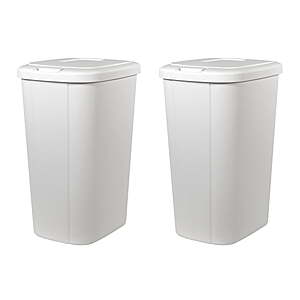 2-Pack 13.3-Gallon Hefty Touch-Lid Trash Can (White) $16.96 + Free S&H w/ Walmart+ or on $35+