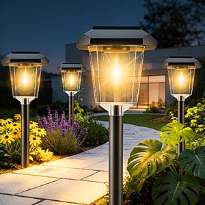 16-Pack Ruboliy Solar Pathway Warm White LED Lights w/ Auto On/Off $26.59 + Free Shipping w/ Prime or on $35+