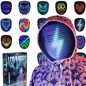 Depointer Life Rechargable LED Lighted Face Gesture Transforming Mask $15.99 + Free Shipping w/ Prime or on $35+
