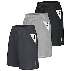 3-Pack Little Beauty Men's Athletic Fast Dry Shorts w/ Pockets $12.49 + Free Shipping w/ Prime or on $35+