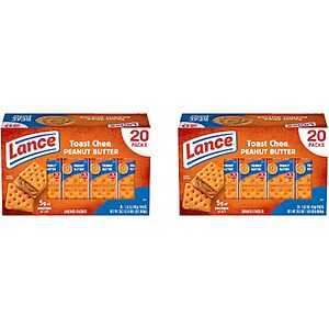 2-ct 20-pk 1.52-oz Lance ToastChee Peanut Butter Sandwich Crackers Snack Packs $8.55 w/ S&S