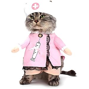 NACOCO Nurse Halloween Costume for Dogs & Cats (Large, Pink) $5.50 & More