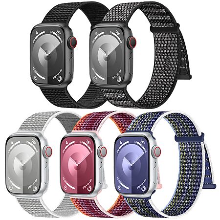 5-Pack Maledan Apple Watch Compatible Nylon Bands from $2.49 + Free Shipping w/ Prime or on $35+