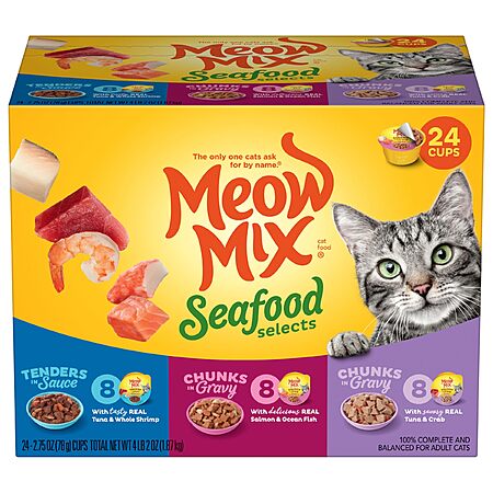 48-Pack 2.75-Oz Meow Mix Wet Cat Food $20.97 w/ S&S + Free Shipping w/ Prime or on $35+