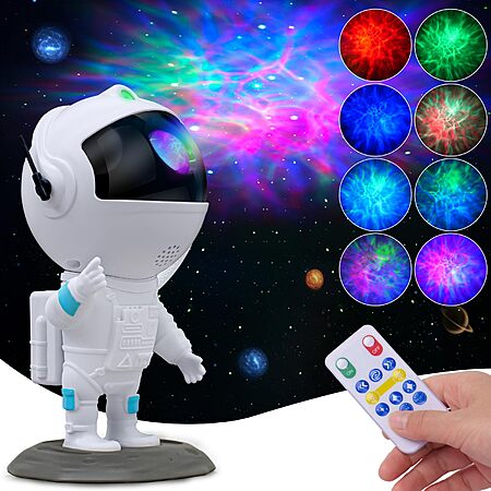 Astronaut Galaxy Projector for Kids w/ 8 Colors LED Nebula, Starry Night Light $7.99 + Free Shipping w/ Prime or on $35+
