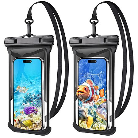 2-Pack Waterproof Phone Pouch (various) $4.99 + Free Shipping w/ Prime or on $35+