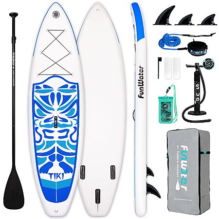 10'6" FunWater Inflatable Stand Up Paddle Board w/ Premium SUP Accessories (Various) $85.97 + Free Shipping