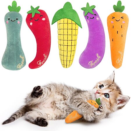 [Prime] 5-Pack Catnip Durable Kitten Teething Chew Toy $4.74 + Free Shipping
