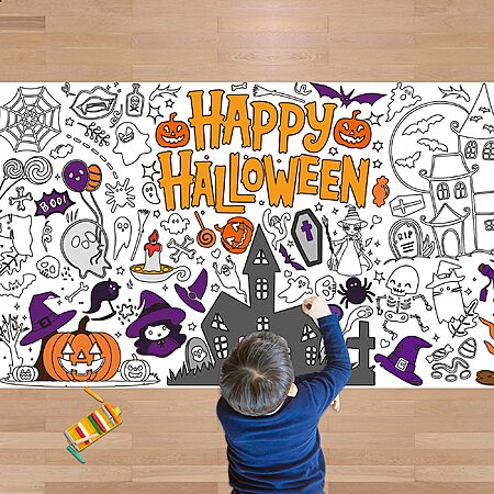 50% Off Halloween Coloring Tablecloth!