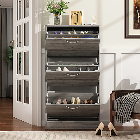 42" Loon Peak 10-12 Pair Cabinet Shoe Storage (Various) from $76.99 + Free Shipping