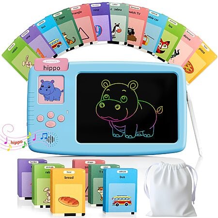 [Prime] ZONSTVYS Kids 2-in-1 Talking Flash Cards & LCD Writing Tablet (Blue) $12.99 + Free Shipping