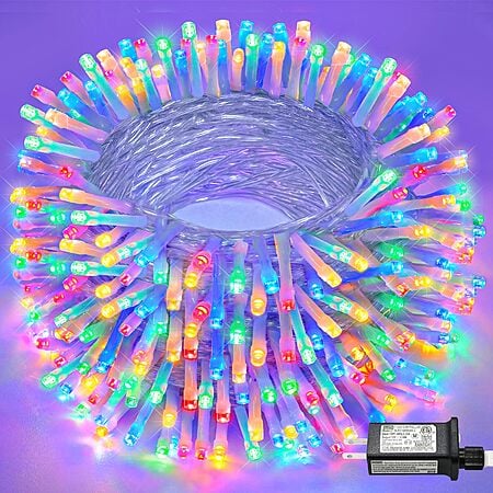 100-Ft 300LED Nielfoi Christmas Lights w/ Clear Wire (Multicolor or White) $9.99 + Free Shipping w/ Prime or on $35+
