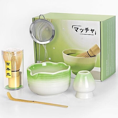 5-Piece CL FUN Matcha Whisk Set (Green) $6.98 + Free Shipping w/ Prime or on $35+