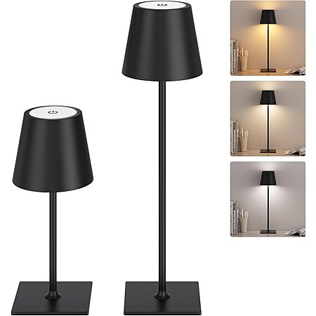 [Prime] 2-Pack Kakanuo 5000mAh Rechargeable Dimmable Table Lamp (Black) $12.99 + Free Shipping