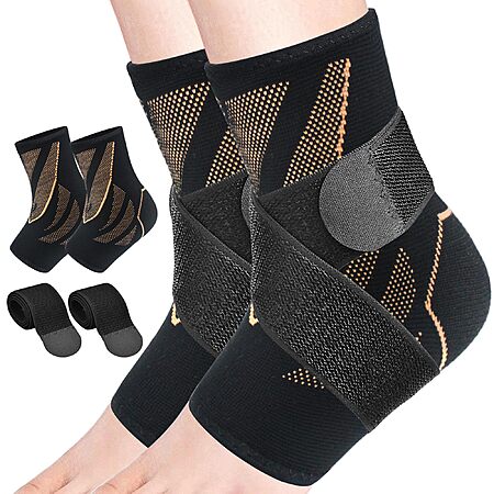 1-Pair CYCLXY Ankle Compression Sleeve with Strap (Classic Copper) $2.99 + Free Shipping w/ Prime or on $35+