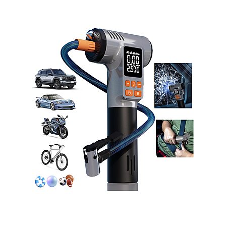 WINWEND 180PSI Car Tire Inflator w/ Window Breaker Seatbelt Cutter $6.74 + Free Shipping w/ Prime or on $35+