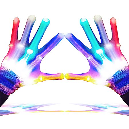 GLEDLOVES LED Finger Light Gloves for Kids (9-12Y) $4.48 + Free Shipping w/ Prime or on $35+