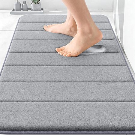 30"x20" OLANLY Memory Foam Bath Mat (Grey) $7.59 + Free Shipping w/ Prime or on $35+