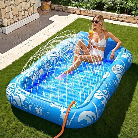 77" x 48" Voice-tank Inflatable Tanning Pool Lounger Float with Sprinkler (Blue) $16.49 + Free Shipping w/ Prime or on $35+