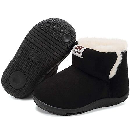 KEESKY Fur Lined Winter Warm Toddler Winter Boots from $9.09 + Free Shipping w/ Prime or on $35+