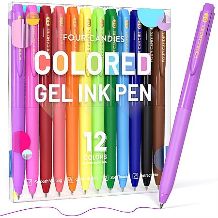 12-Count Four Candies 0.7mm Quick Dry Ink Colored Pens Set $7.14 w/ S&S + Free Shipping w/ Prime or on $35+