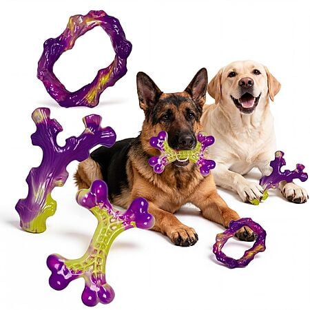 6-Pack Frienhund Dog Toys for Aggressive Chewers (Double&Purple) $12.99 + Free Shipping w/ Prime or on $35+