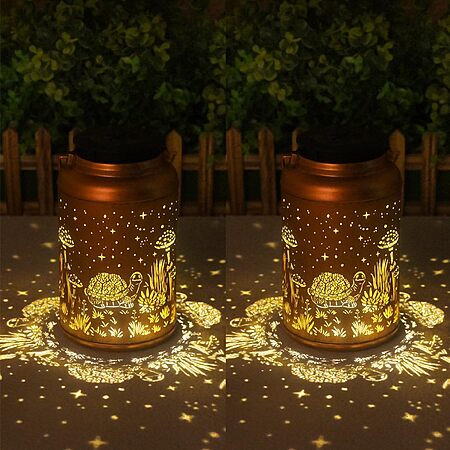 2-Pack Hanging Solar Turtle Waterproof Lanterns for Outdoor $14.99 + Free Shipping w/ Prime or on $35+