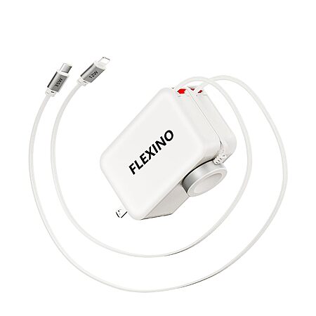 Flexino 5-in-1 Retractable Foldable Plug Charger (White) $14.69 + Free Shipping w/ Prime or on $35+