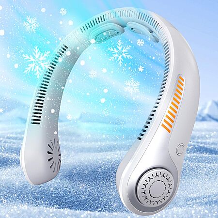EYERZ Rechargeable Portable Neck Support Fan w/ 5-Speed $11.99 + Free Shipping w/ Prime or on $35+