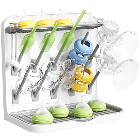 [Prime] Lifewit Baby Bottle Drying Rack w/ 10 Hooks $6.99 + Free Shipping