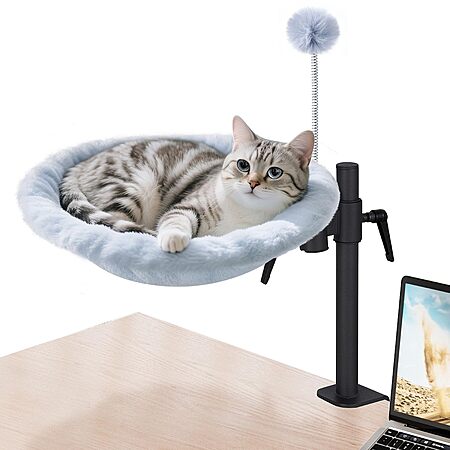 Odoland 360° Rotatable Adjustable Height Cat Hammock Bed w/ 2 Fabrics $16.49 + Free Shipping w/ Prime or on $35+